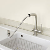 Astini Abele Brushed Stainless Steel Pullout Rinser Kitchen Sink Mixer Tap HK67