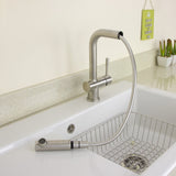 Astini Abele Brushed Stainless Steel Pullout Rinser Kitchen Sink Mixer Tap HK67