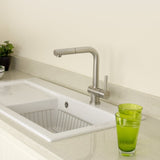 Astini Abele Brushed Stainless Steel Pullout Rinser Kitchen Sink Mixer Tap HK67