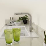 Astini Abele Brushed Stainless Steel Pullout Rinser Kitchen Sink Mixer Tap HK67