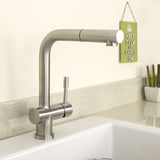 Astini Abele Brushed Stainless Steel Pullout Rinser Kitchen Sink Mixer Tap HK67