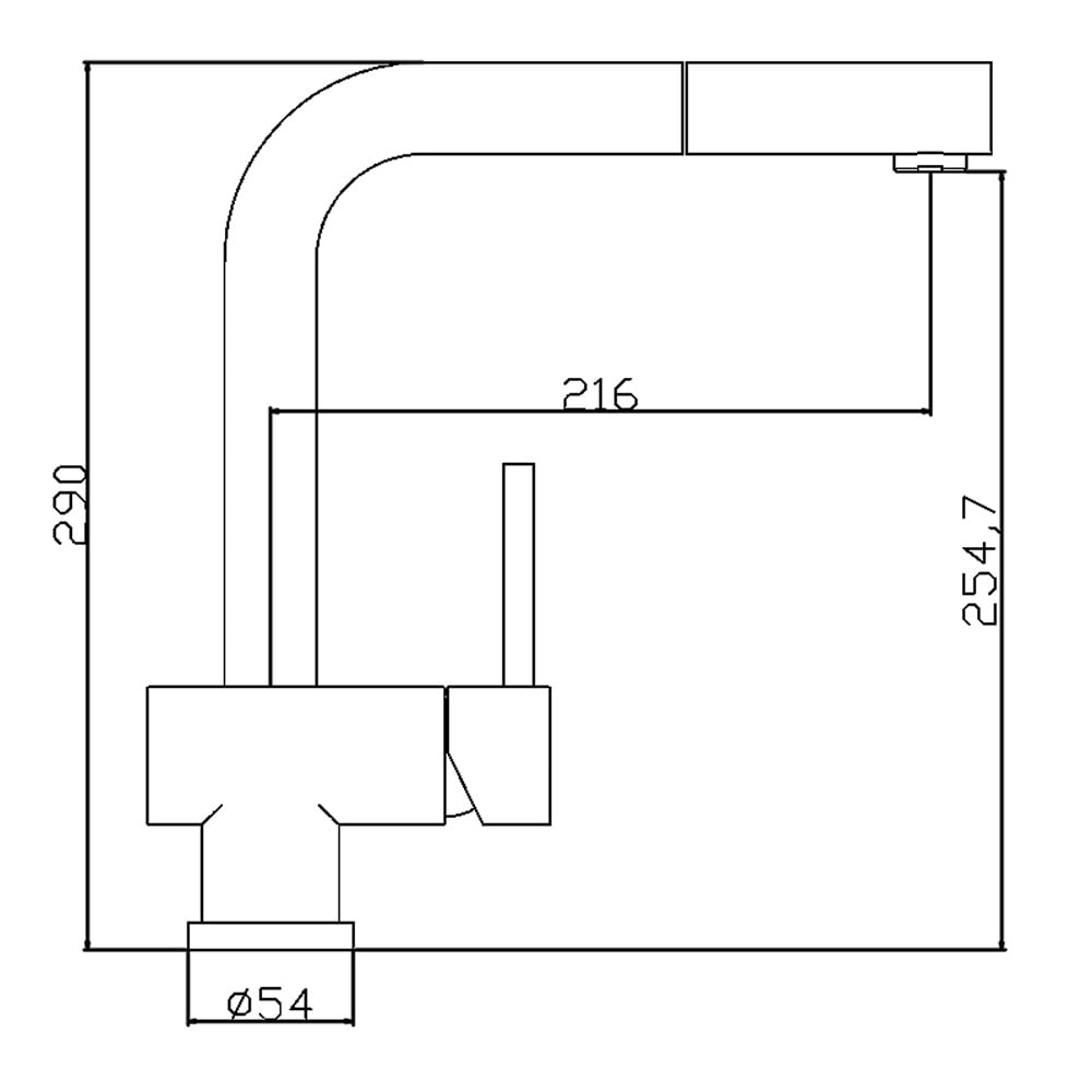 Astini Abele Brushed Stainless Steel Pullout Rinser Kitchen Sink Mixer Tap HK67