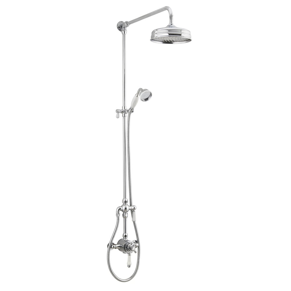Astini Tenby Chrome Traditional Exposed Valve, Head and Riser Shower Kit