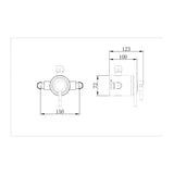 Astini Conwy Chrome Exposed Concentric Thermostatic Mixer Valve