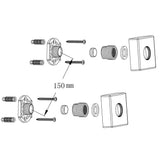 Astini Chrome Square Easy-Fit Shower Kit