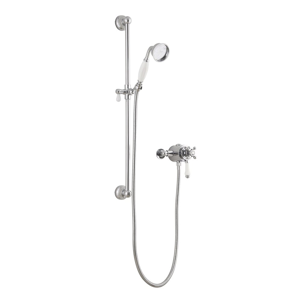 Astini Tenby Chrome Traditional Riser Shower Kit