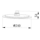 Astini Chrome Round Fixed Overhead Shower Head 200mm