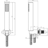 Astini Vellamo Chrome Round Shower Outlet Elbow with Bracket, Hose & Handset
