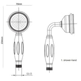 Astini Tenby Chrome Traditional Shower Handset