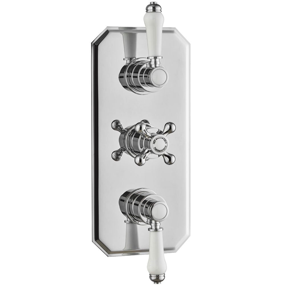Astini Tenby Chrome Traditional Triple Concealed Thermostatic Shower Valve