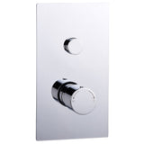 Astini Chrome Round Thermostatic Concealed 1 Outlet Push Button Shower Valve