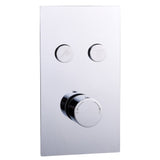 Astini Chrome Round Thermostatic Concealed 2 Outlet Push Button Shower Valve