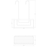 Astini Chrome Rectangle Shower Valve Basket Caddy