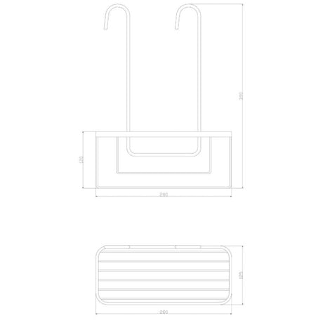 Astini Chrome Rectangle Shower Valve Basket Caddy