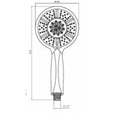 Astini Matt Black 3 Mode Shower Handset