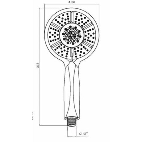Astini Matt Black 3 Mode Shower Handset