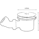 Astini Chrome 90mm Fast Flow Shower Waste