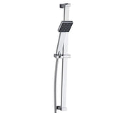 Astini Chrome Square Riser Shower Slide Rail Kit