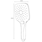 Astini Chrome Square 3 Mode Push Button Shower Handset