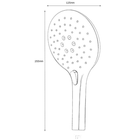 Astini Chrome Round 3 Mode Push Button Shower Handset