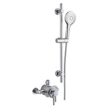 Astini Conwy Chrome Concentric Dual Control Shower Valve & Riser Rail Kit