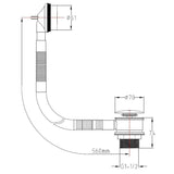 Astini Orca Black Round Bath Waste & Overflow