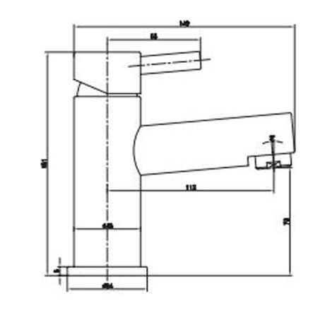 Astini Harlech Mini Chrome Bathroom Basin Mixer Tap & Slotted Waste TIS5036
