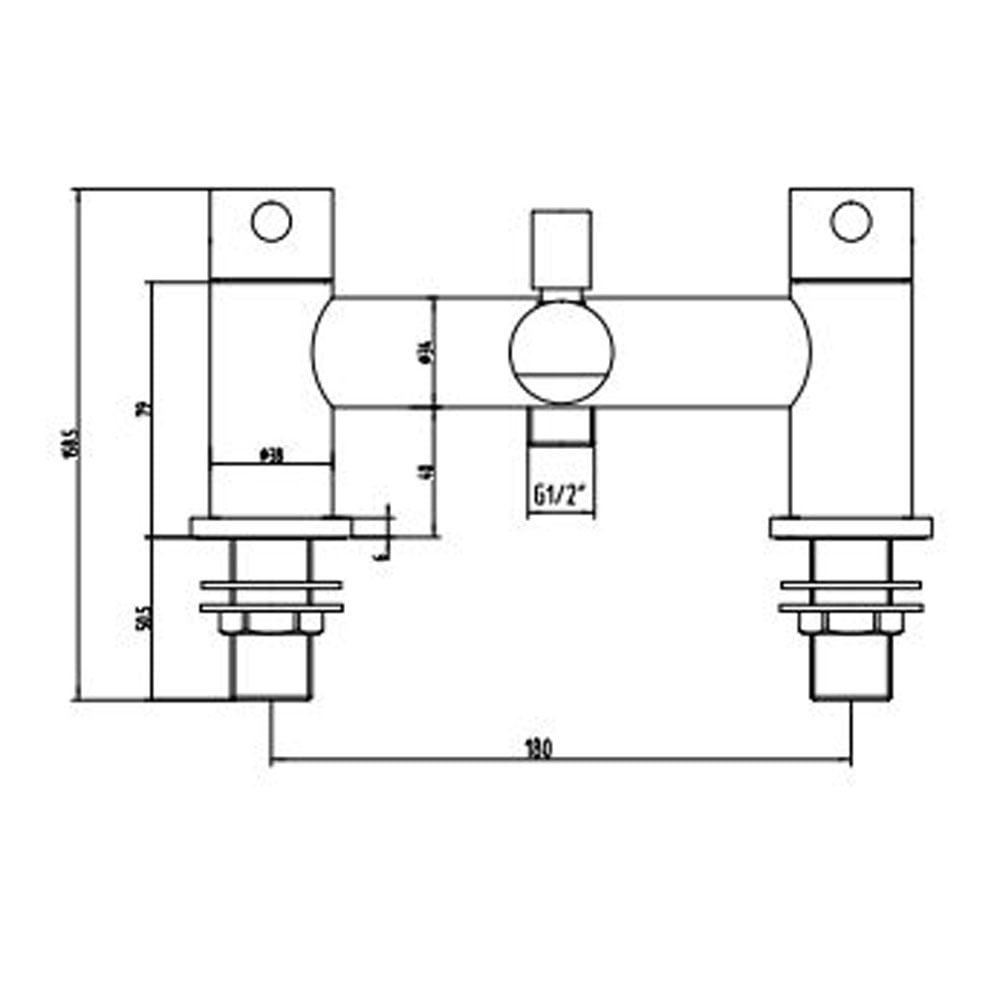 Astini Harlech Chrome Bathroom Bath Shower Mixer Tap TIS5037
