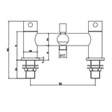 Astini Harlech Chrome Bathroom Bath Shower Mixer Tap TIS5037