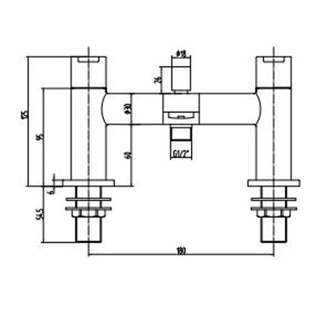Astini Pembroke Chrome Bathroom Bath Shower Mixer Tap TIS5045