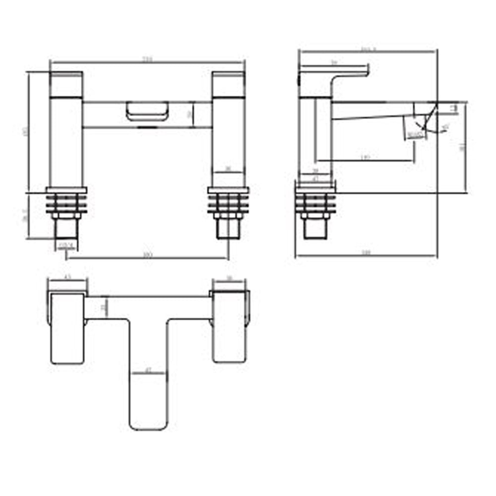 Astini Swansea Chrome Bathroom Bath Mixer Tap TIS5049