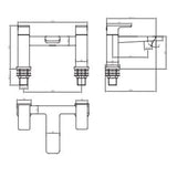 Astini Swansea Chrome Bathroom Bath Mixer Tap TIS5049