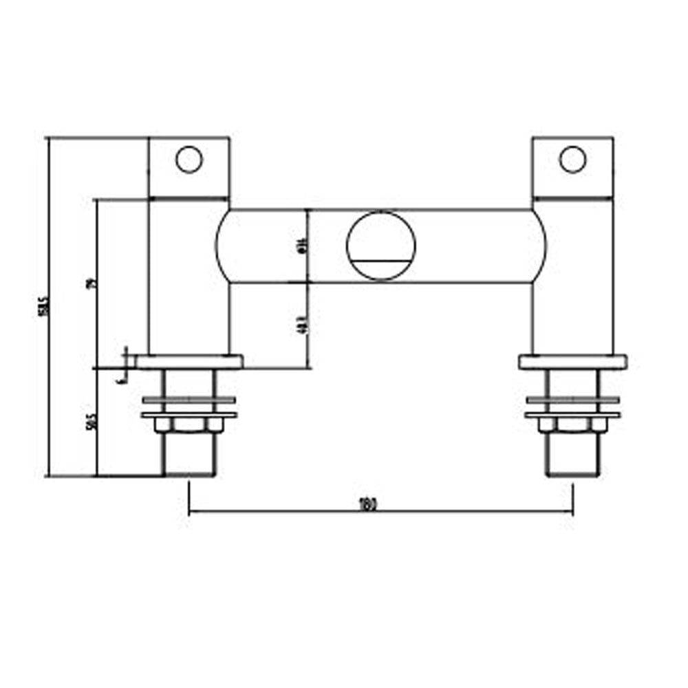Astini Harlech Chrome Bathroom Bath Filler Tap TIS5050