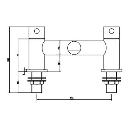 Astini Harlech Chrome Bathroom Bath Filler Tap TIS5050