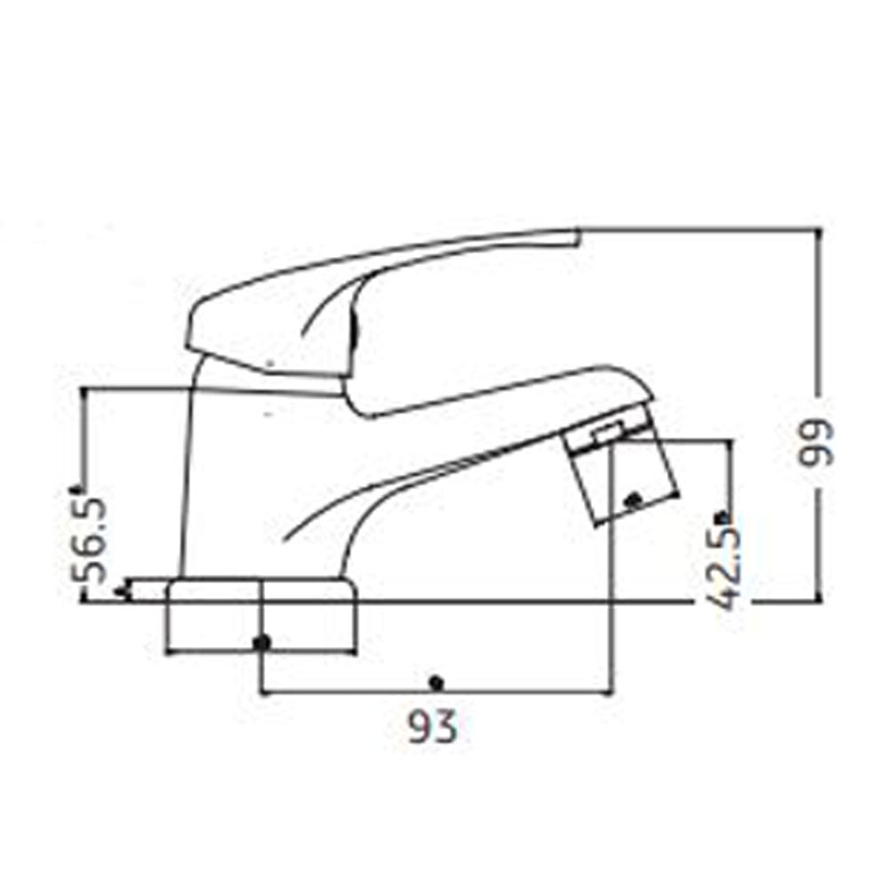 Astini Plumb Essential Chrome Bathroom Basin Mixer Tap TIS5054