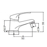 Astini Plumb Essential Chrome Bathroom Basin Mixer Tap TIS5054