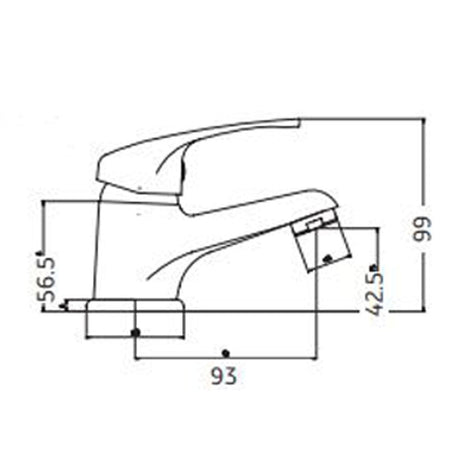 Astini Plumb Essential Chrome Bathroom Basin Mixer Tap TIS5054