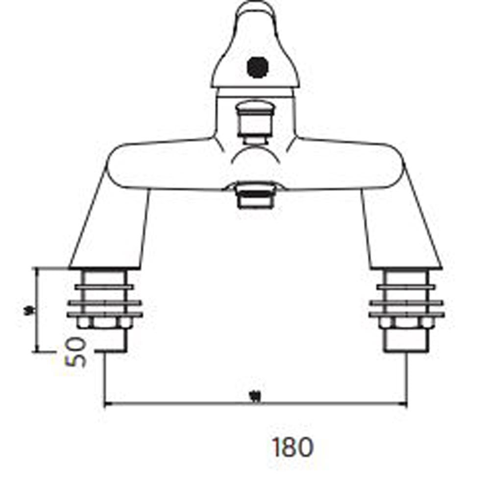 Astini Plumb Essential Chrome Bathroom Bath Shower Mixer Tap TIS5055