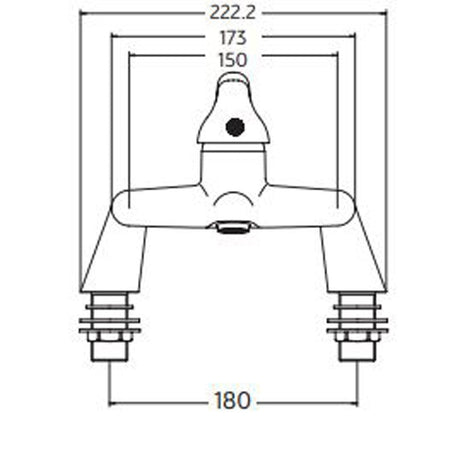 Astini Plumb Essential Chrome Bath Filler Tap TIS5056
