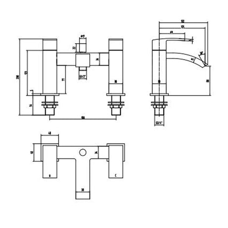 Astini Brecon Orca Black Bathroom Bath Shower Mixer Tap TIS5058
