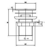 Astini Chrome Click Clack Basin Waste Slotted TIS5060