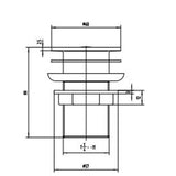 Astini Chrome Click Clack Basin Waste UnSlotted TIS5061