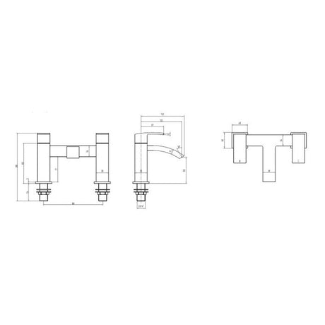 Astini Orca Black Bathroom Bath Mixer Tap TIS5062