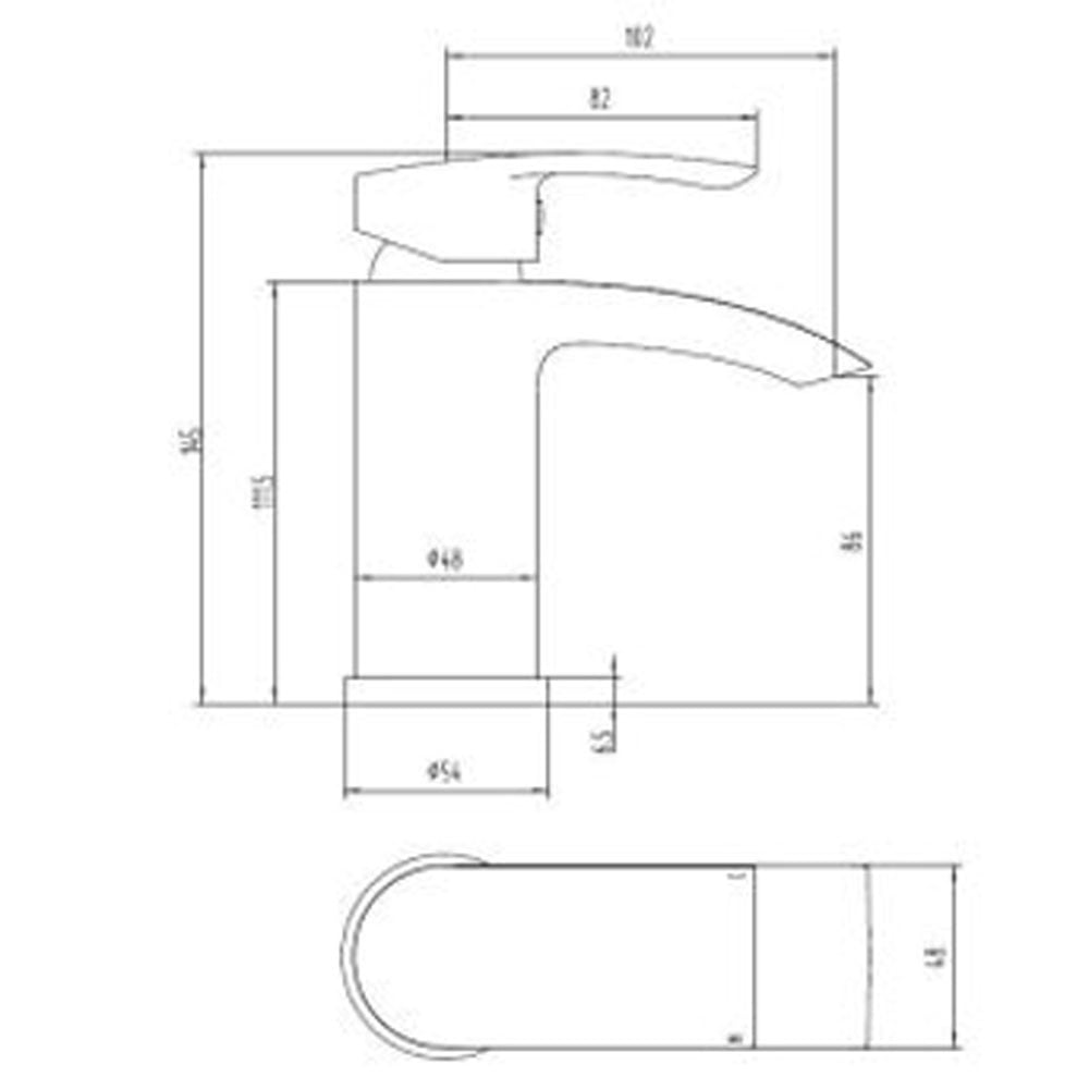 Astini Holyhead Modern Chrome Bathroom Basin Mixer Tap & Slotted Waste TIS5065