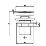 Astini Orca Black Click Clack Basin Waste Slotted TIS5071