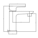 Astini Swansea Orca Black Bathroom Basin Mixer Tap & Slotted Waste TIS5072