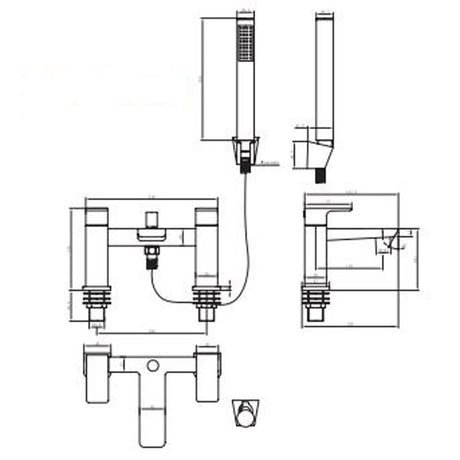 Astini Swansea Orca Black Bathroom Bath Shower Mixer Tap TIS5073