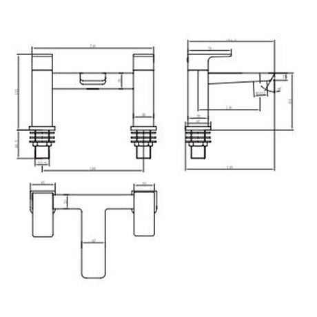 Astini Swansea Orca Black Bathroom Bath Mixer Tap TIS5074