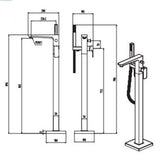 Astini Swansea Chrome Bathroom Freestanding Bath Shower Mixer Tap TIS5078