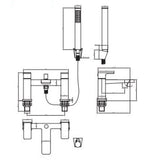 Astini Swansea Gunmetal Black Bathroom Bath Shower Mixer Tap TIS5085